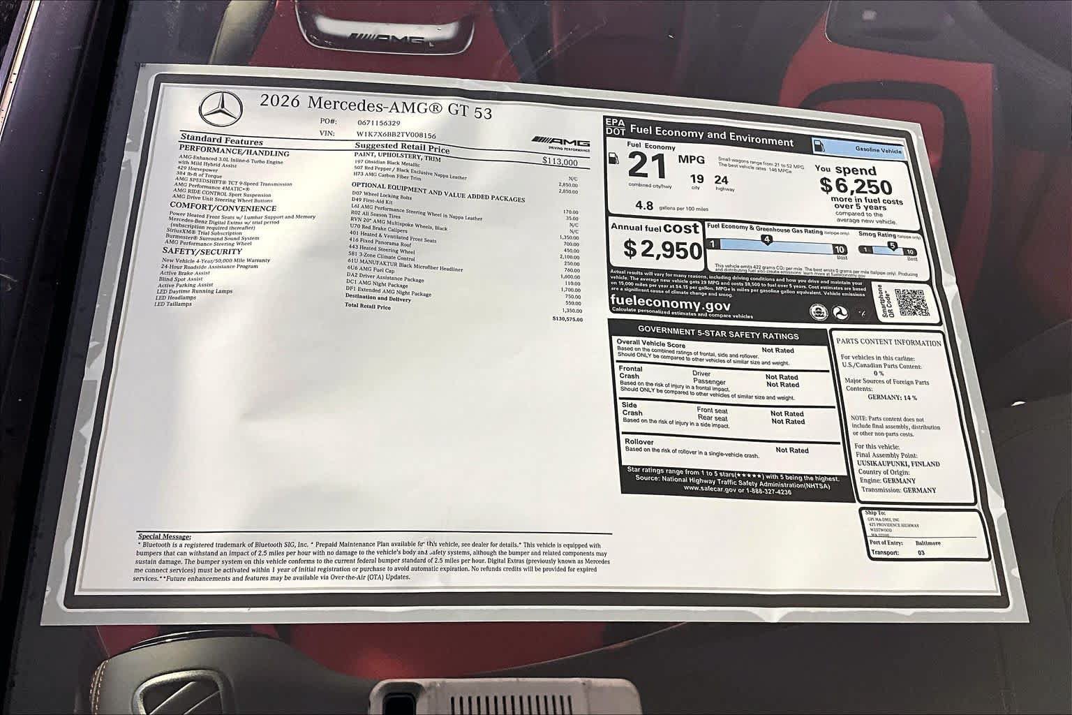 New 2026 Mercedes-Benz AMG GT 53 image 18