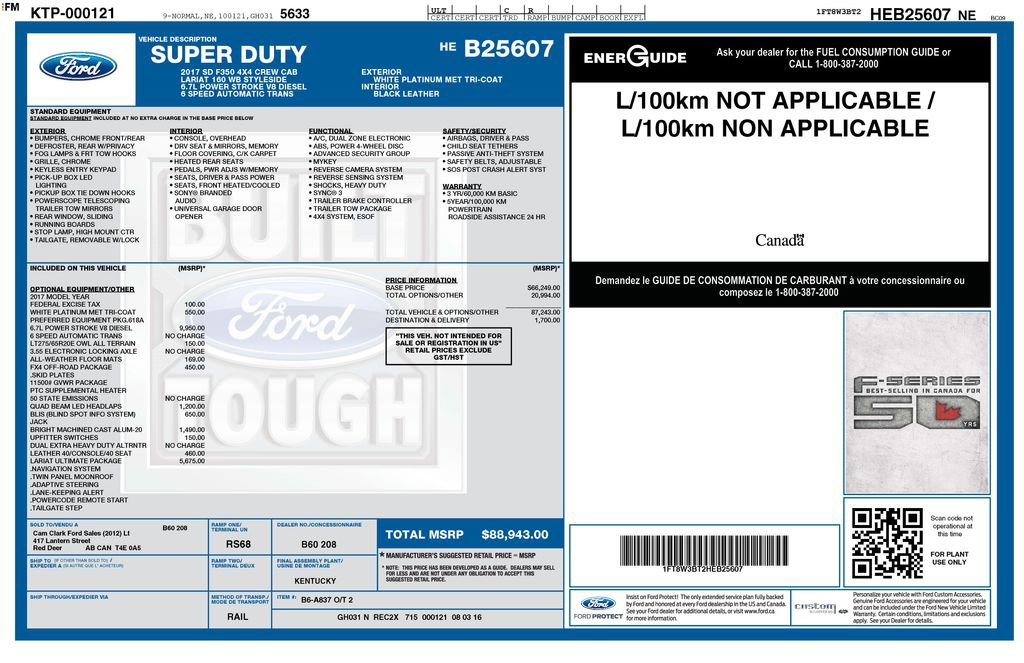 Used 2017 Ford F350 Lariat w/ Lariat Ultimate Package image 44