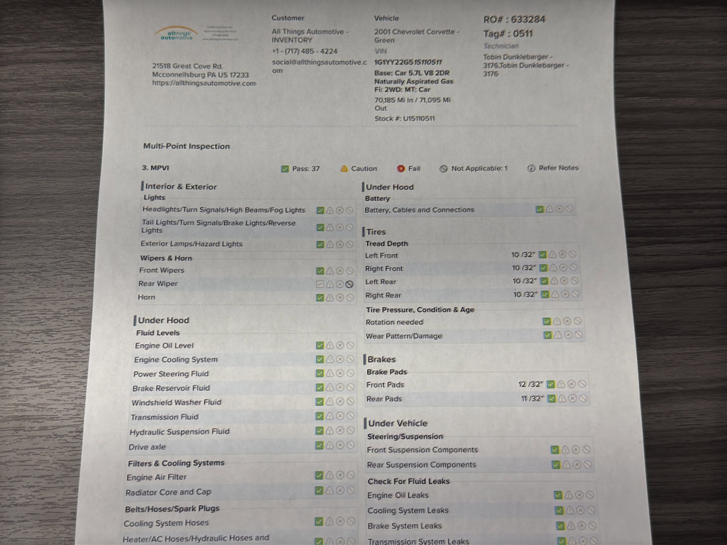 Used 2001 Chevrolet Corvette Coupe w/ Preferred Equipment Group1 image 31