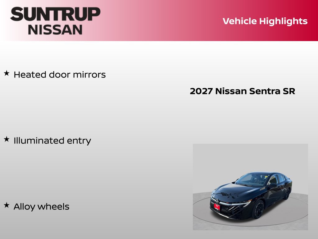 Certified 2027 Nissan Sentra SR w/ Floor Mat Package FWD image 23