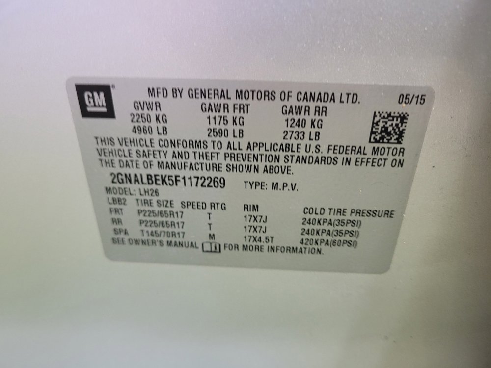 Used 2015 Chevrolet Equinox LT w/ Driver Convenience Package FWD image 33