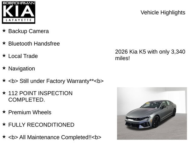 Certified 2026 Kia K5 GT-Line w/ GT-Line Premium Package FWD image 7