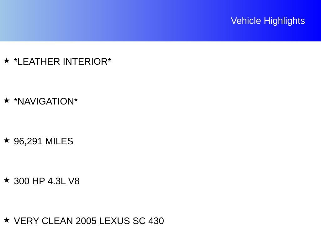 Used 2005 Lexus SC 430 Convertible RWD image 4