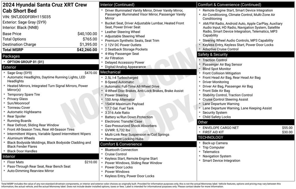 Used 2024 Hyundai Santa Cruz XRT AWD/4WD image 33