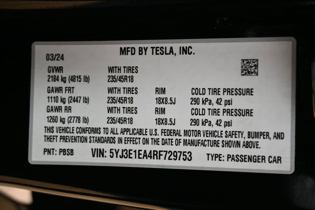 Used 2024 Tesla Model 3 Standard Range image 46