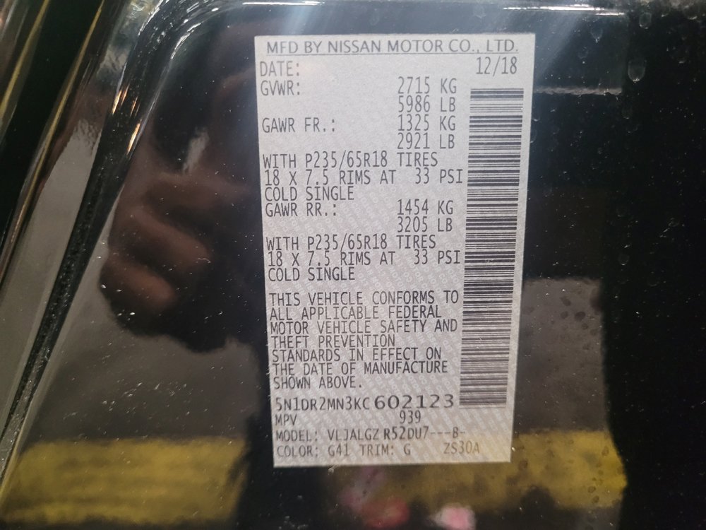 Used 2019 Nissan Pathfinder SL w/ Cargo Package FWD image 33