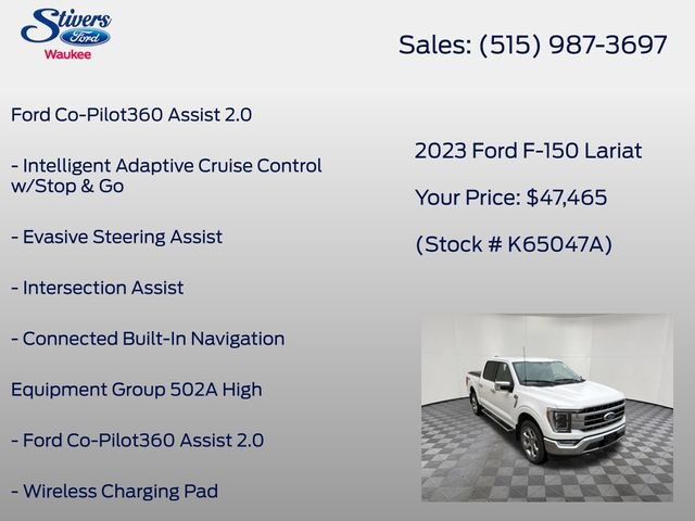 Used 2023 Ford F150 Lariat w/ Equipment Group 502A High AWD/4WD image 8