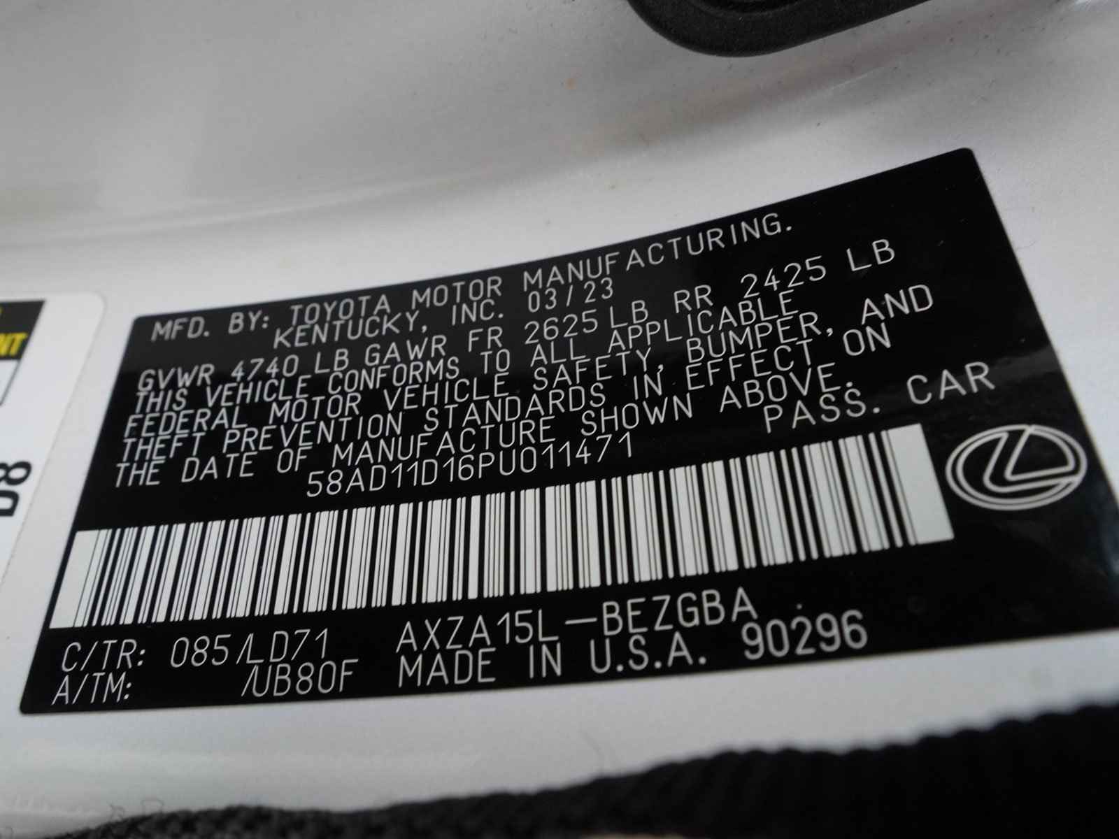 Used 2023 Lexus ES 250 w/ Premium Package image 12