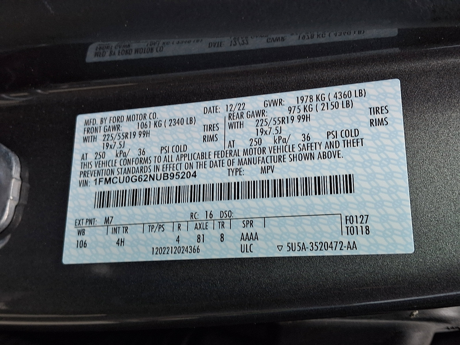 Certified 2022 Ford Escape SE w/ SE Sport Appearance Package image 27