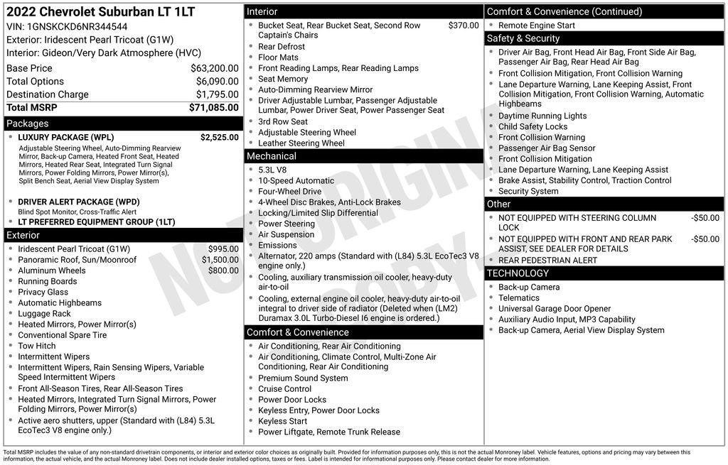 Used 2022 Chevrolet Suburban LT w/ Luxury Package AWD/4WD image 30
