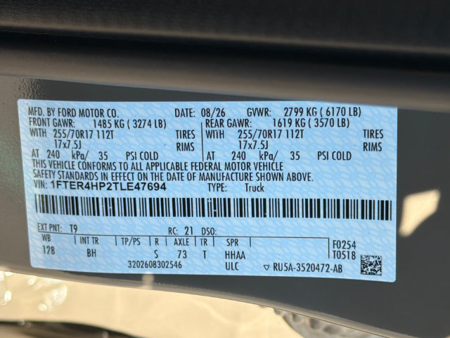 New 2026 Ford Ranger XLT w/ Equipment Group 301A High AWD/4WD image 33