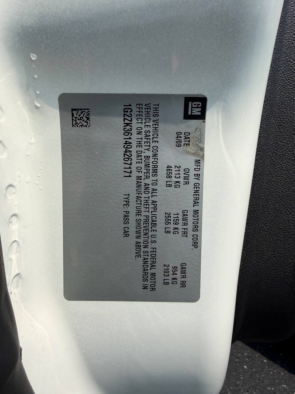 Used 2009 Pontiac G6 GT w/ Sport Package 1 FWD image 12