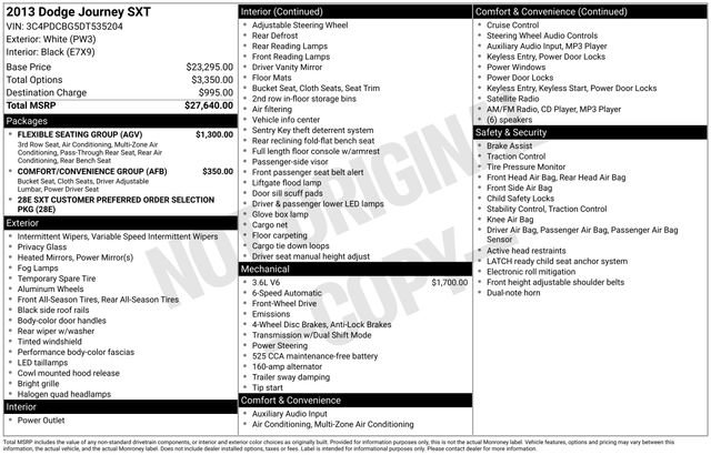Used 2013 Dodge Journey SXT w/ Flexible Seating Group FWD image 7