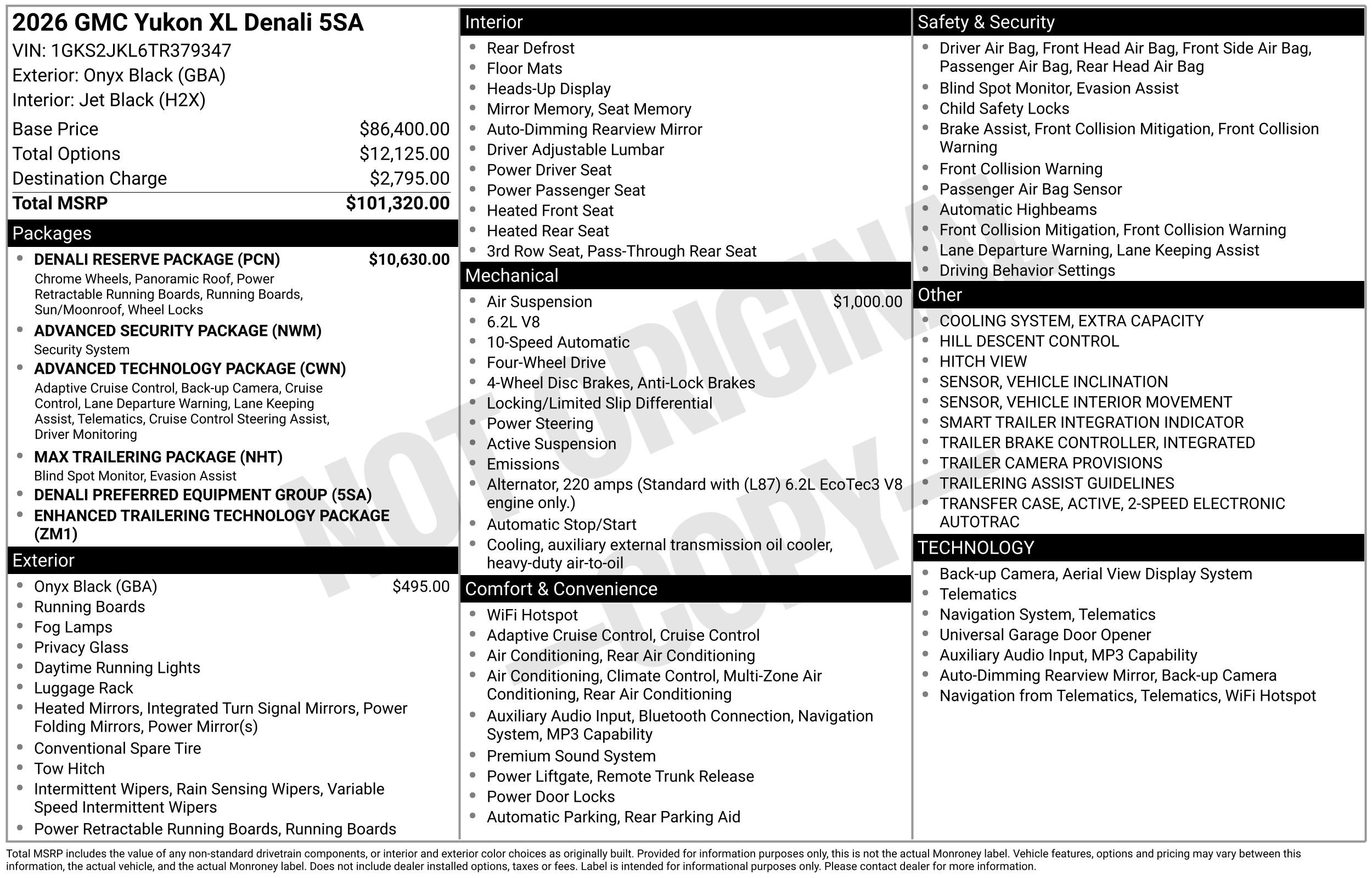 New 2026 GMC Yukon XL Denali w/ Denali Reserve Package AWD/4WD image 51