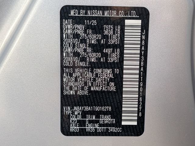 New 2026 Nissan Armada SL w/ Captain's Chari Seat Package image 35