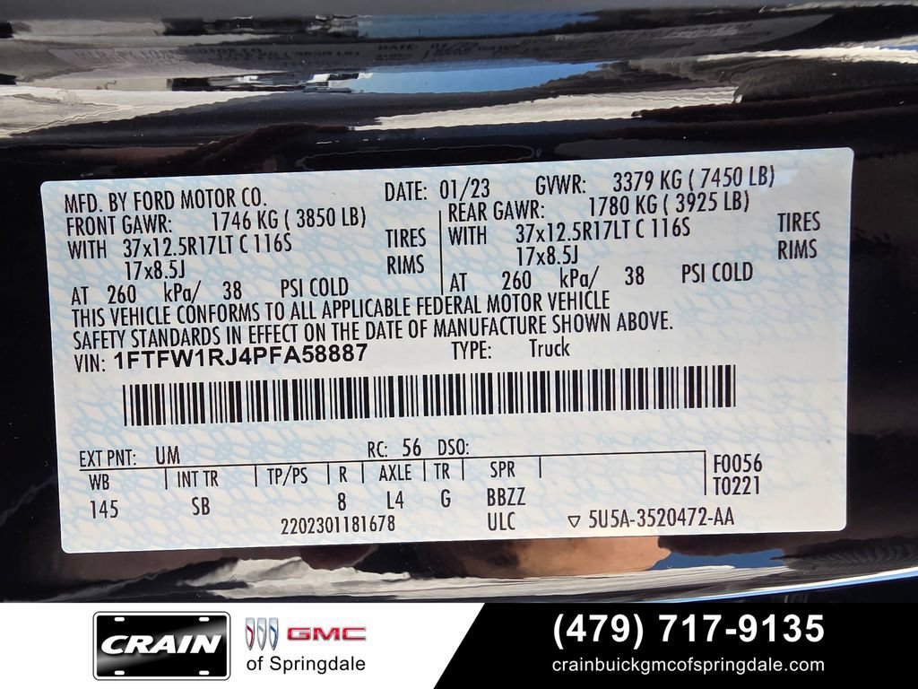 Used 2023 Ford F150 Raptor w/ Equipment Group 802A Raptor R AWD/4WD image 32