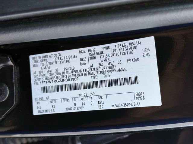 Used 2018 Ford F150 Raptor w/ Equipment Group 802A Luxury image 36