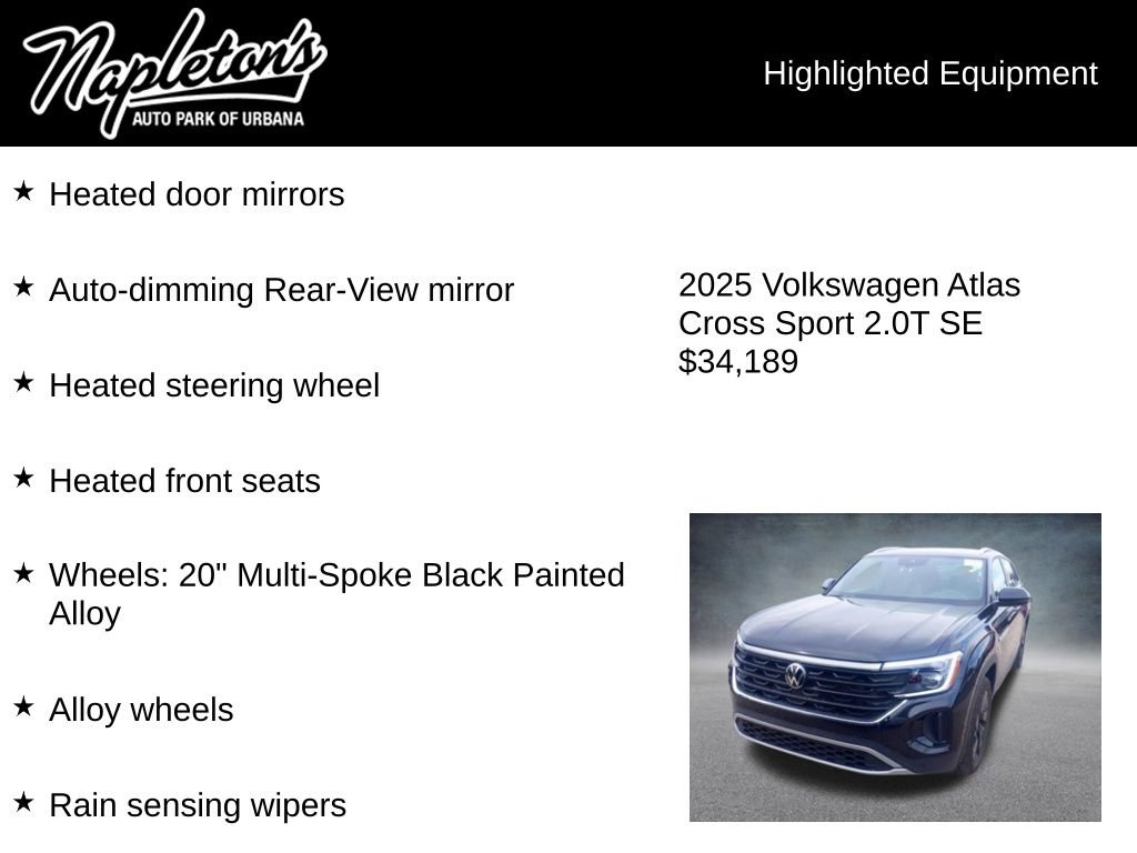 Used 2025 Volkswagen Atlas Cross Sport SE image 9