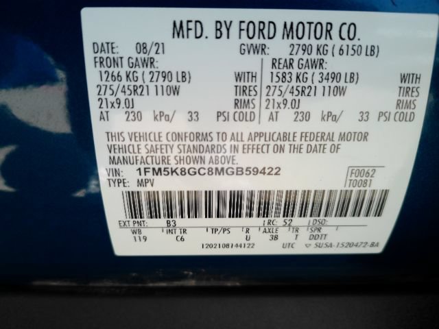 Used 2021 Ford Explorer ST w/ Equipment Group 401A AWD/4WD image 60