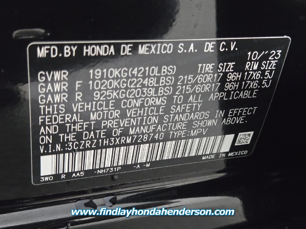 Certified 2024 Honda HR-V LX image 13