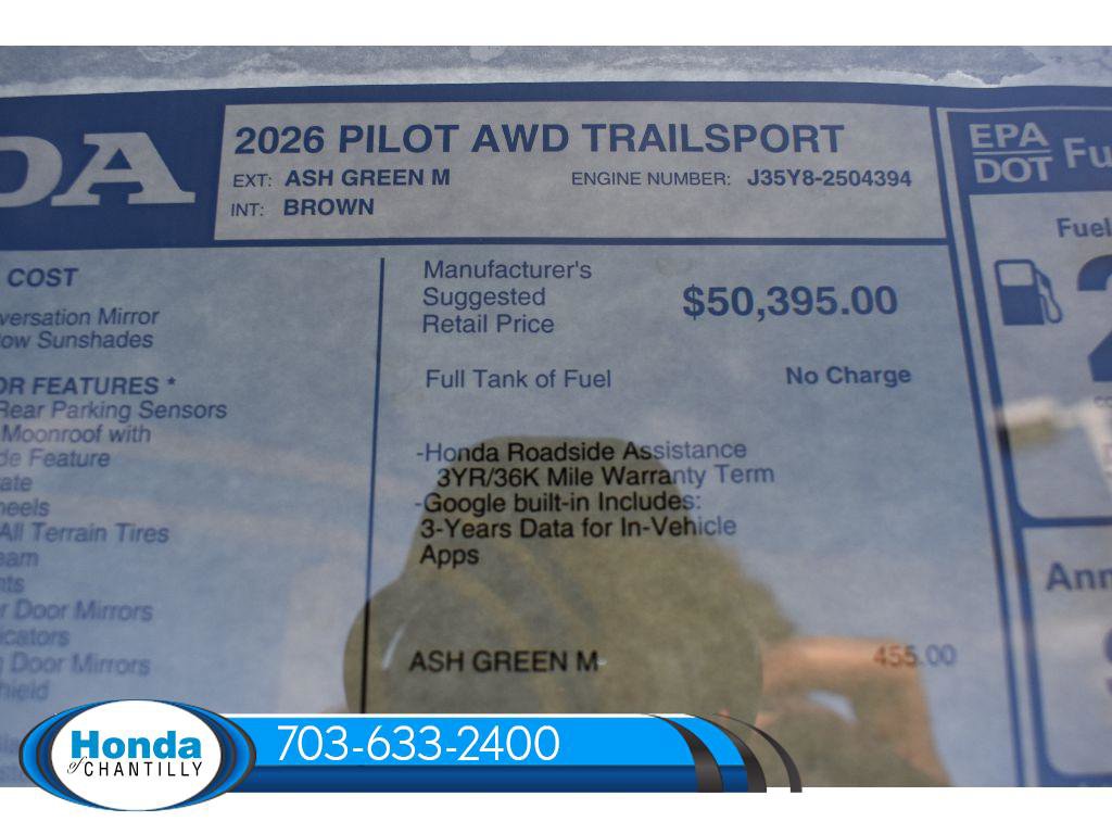 New 2026 Honda Pilot TrailSport image 41