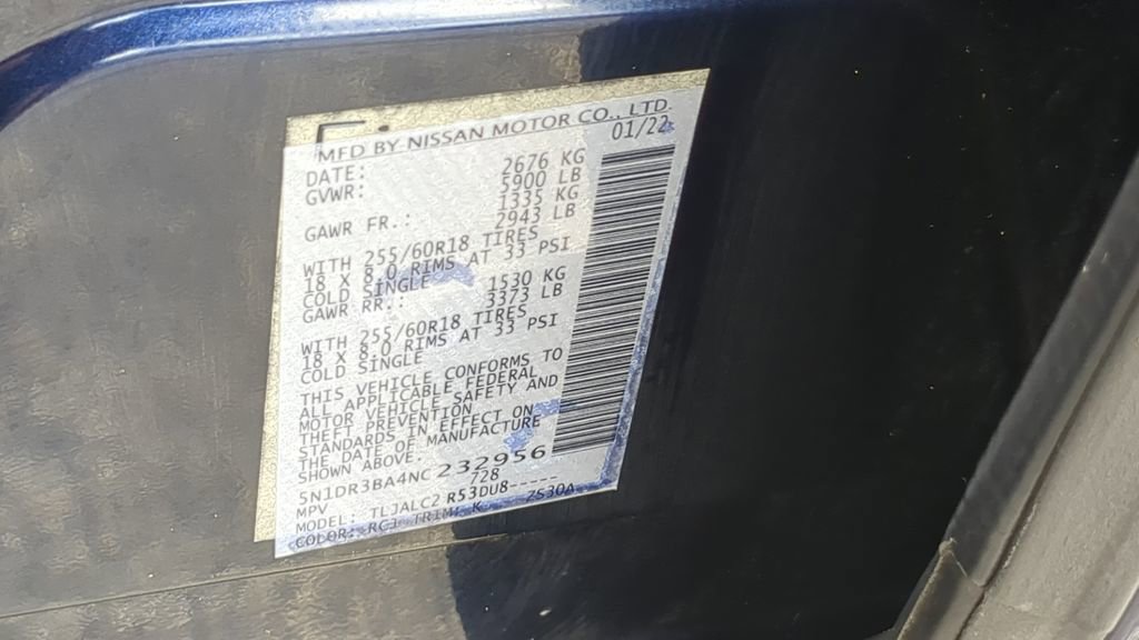 Certified 2022 Nissan Pathfinder SV FWD image 22