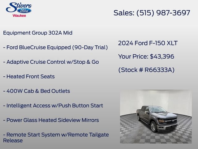 Used 2024 Ford F150 XLT w/ Equipment Group 302A MID AWD/4WD image 8