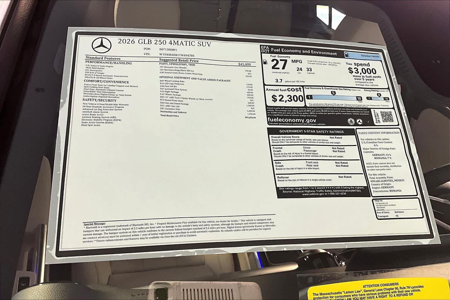 New 2026 Mercedes-Benz GLB 250 4MATIC image 18
