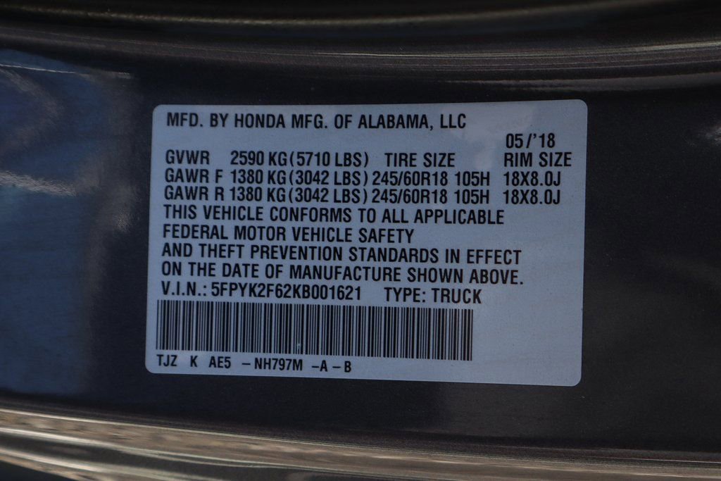 Used 2019 Honda Ridgeline RTL-T image 47