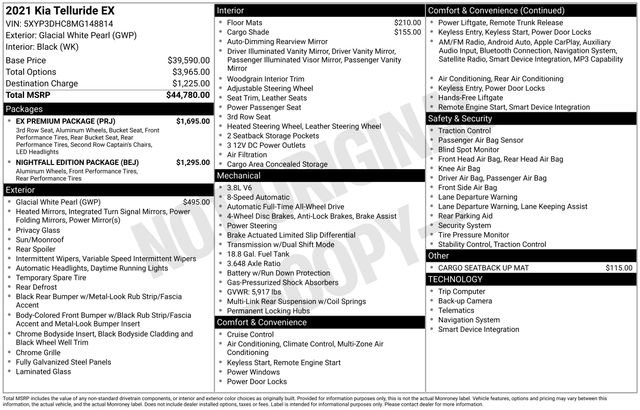 Used 2021 Kia Telluride EX w/ EX Premium Package image 21