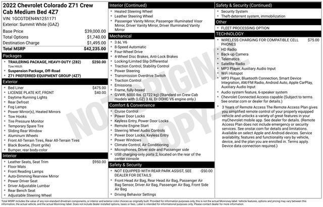 Used 2022 Chevrolet Colorado Z71 AWD/4WD image 7