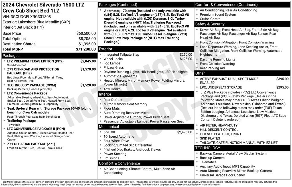 Used 2024 Chevrolet Silverado 1500 LTZ w/ LTZ Premium Texas Edition AWD/4WD image 32