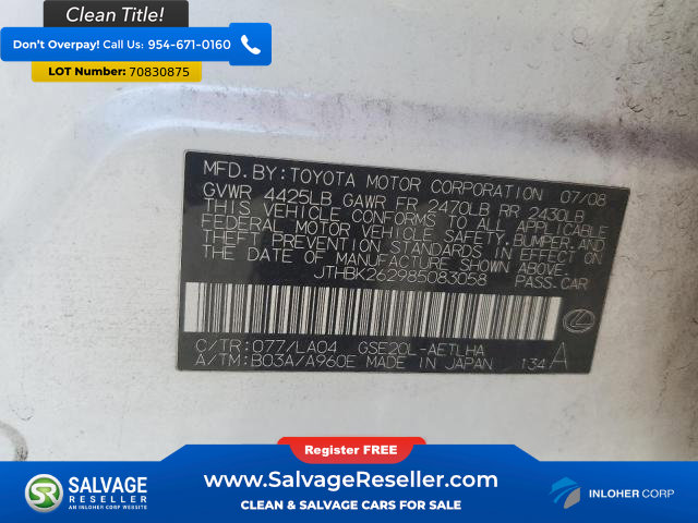 Used 2008 Lexus IS 250 image 17