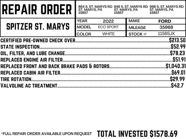 Used 2022 Ford EcoSport S image 3