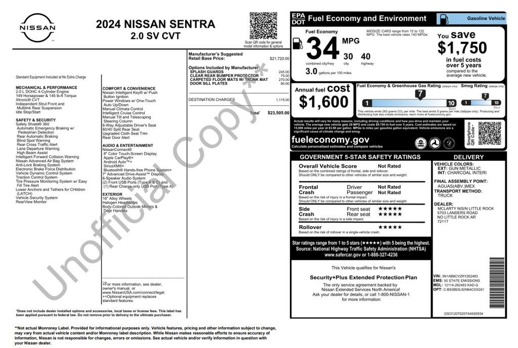 Used 2024 Nissan Sentra SV FWD image 4