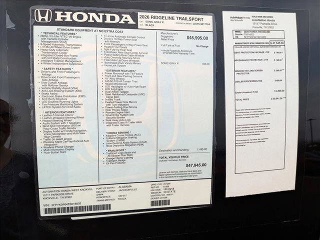 New 2026 Honda Ridgeline TrailSport image 18