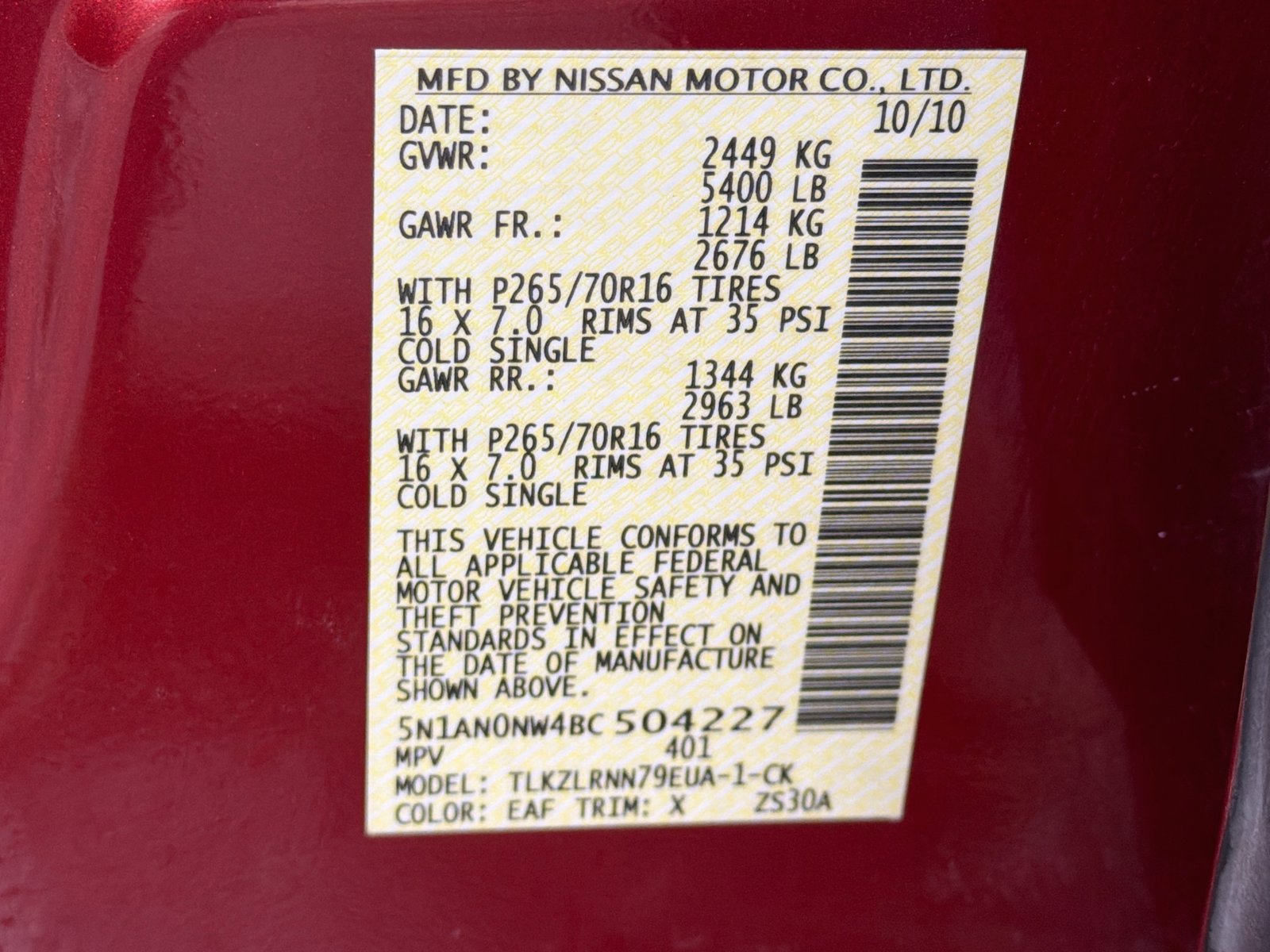 Used 2011 Nissan Xterra S AWD/4WD image 32