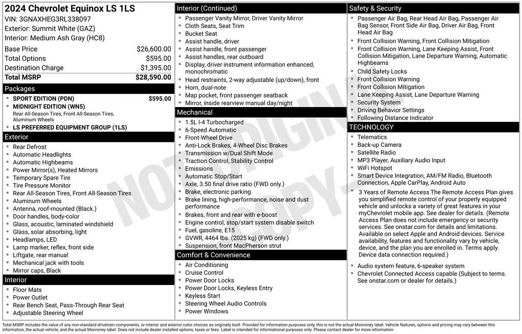 Certified 2024 Chevrolet Equinox LS w/ Sport Edition FWD image 35