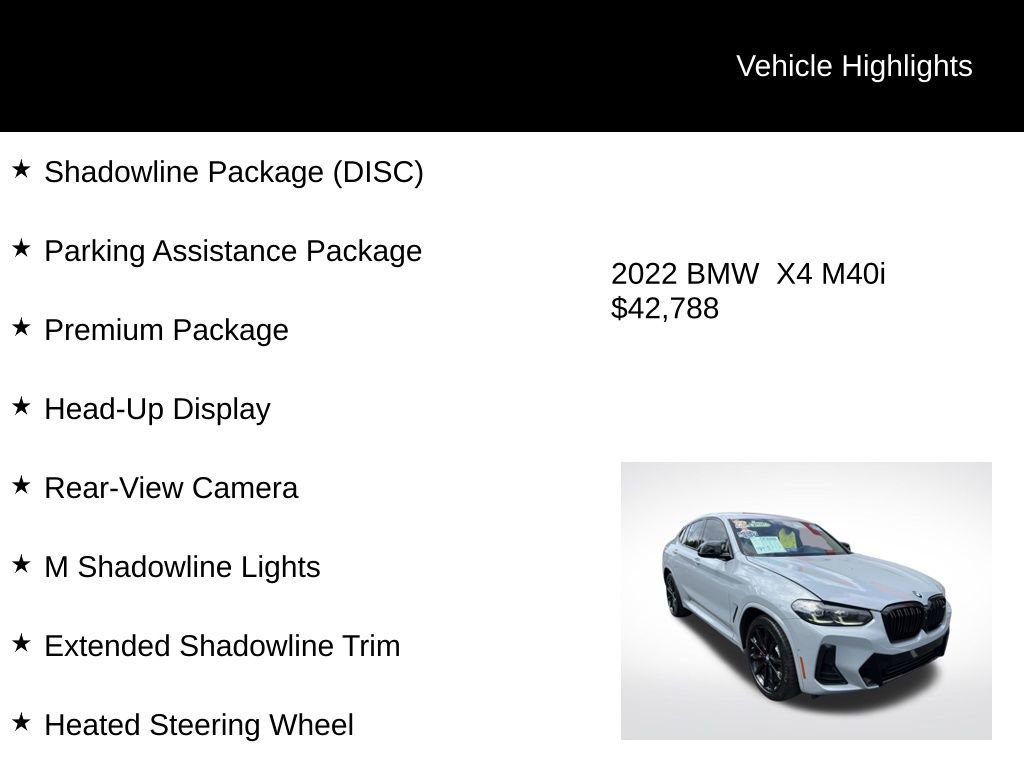 Used 2022 BMW X4 M40i w/ Premium Package image 6
