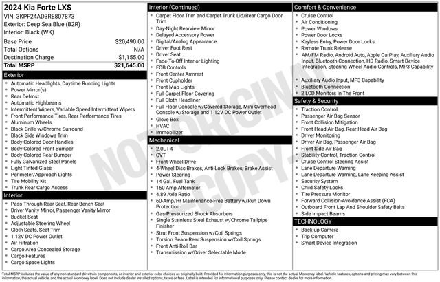 Used 2024 Kia Forte LXS FWD image 4