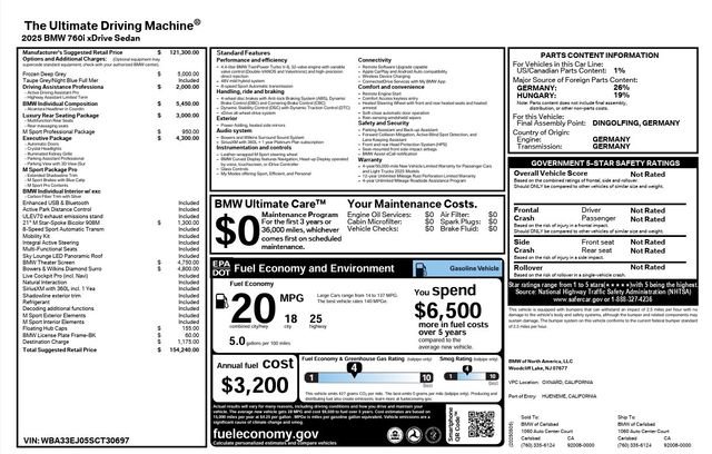 Used 2025 BMW 760i xDrive w/ Executive Package image 50
