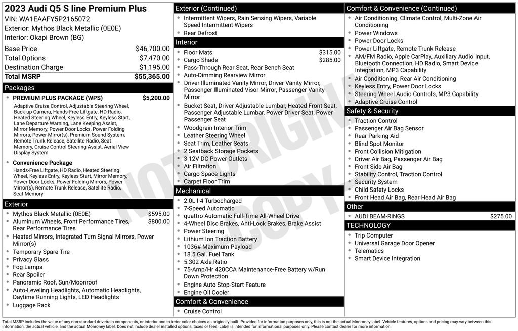 Certified 2023 Audi Q5 2.0T Premium Plus w/ Premium Plus Package AWD/4WD image 3