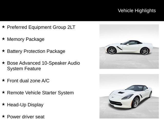 Used 2016 Chevrolet Corvette Stingray Convertible w/ 2LT Preferred Equipment Group image 13