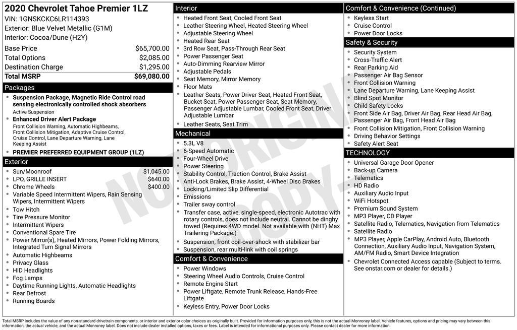 Used 2020 Chevrolet Tahoe Premier AWD/4WD image 26