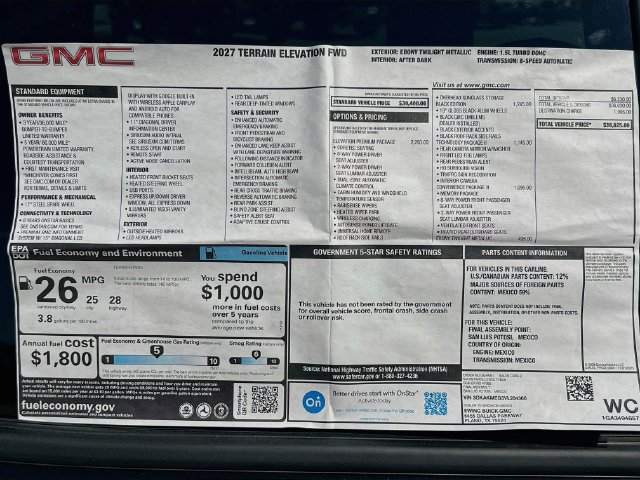 New 2027 GMC Terrain Elevation w/ Elevation Premium Package FWD image 21