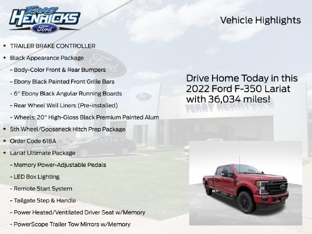 Used 2022 Ford F350 Lariat w/ Black Appearance Package AWD/4WD image 4