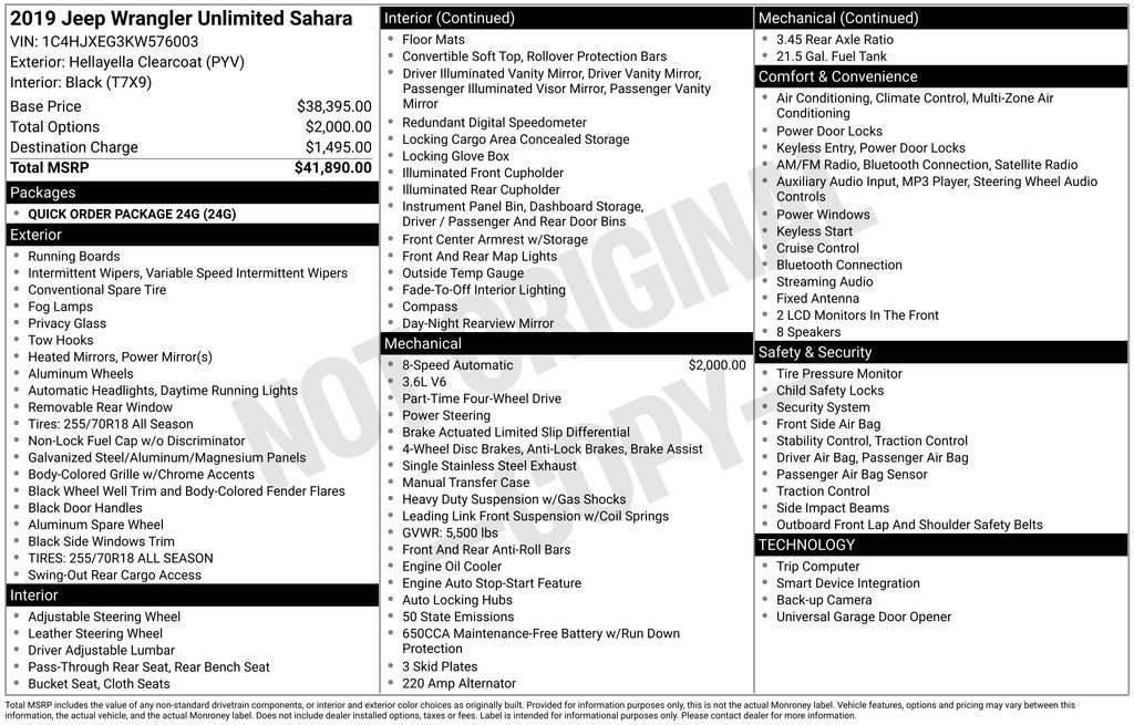 Used 2019 Jeep Wrangler Unlimited Sahara image 15