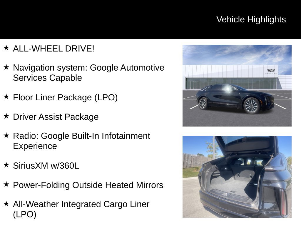 Certified 2024 Cadillac Lyriq Sport w/ LPO, Floor Liner Package AWD/4WD image 10