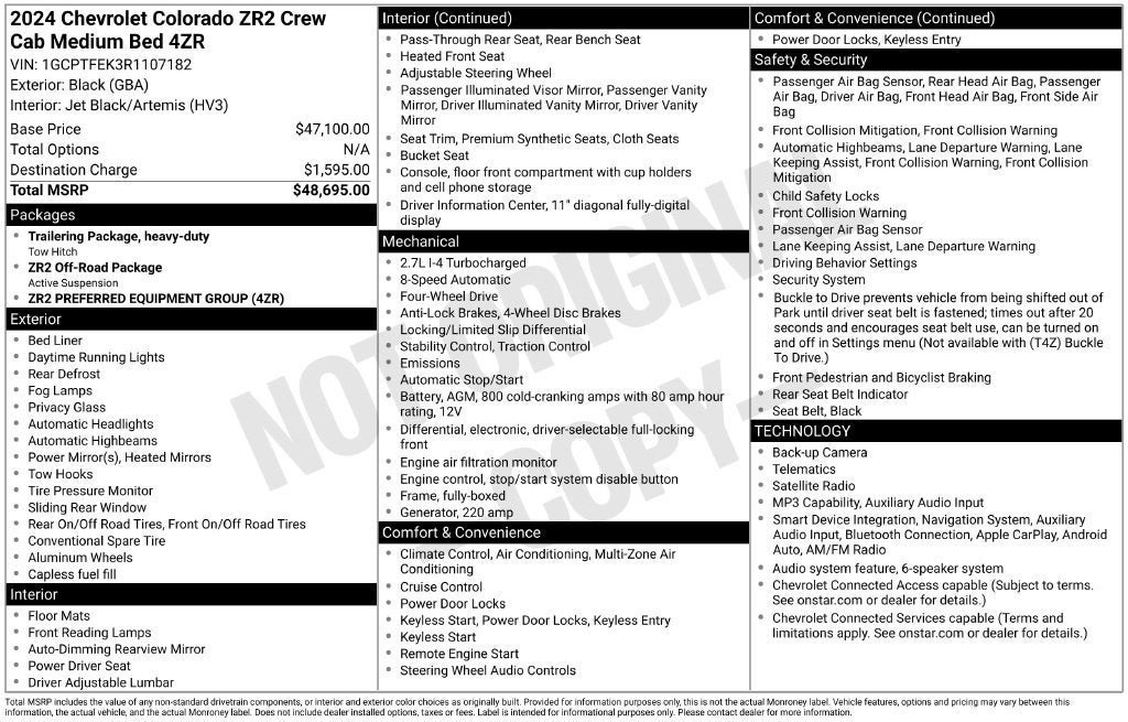 Used 2024 Chevrolet Colorado ZR2 AWD/4WD image 3