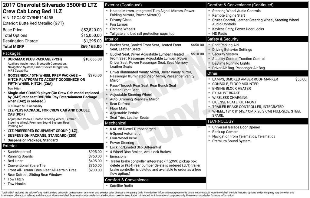 Used 2017 Chevrolet Silverado 3500 LTZ w/ Duramax Plus Package image 3